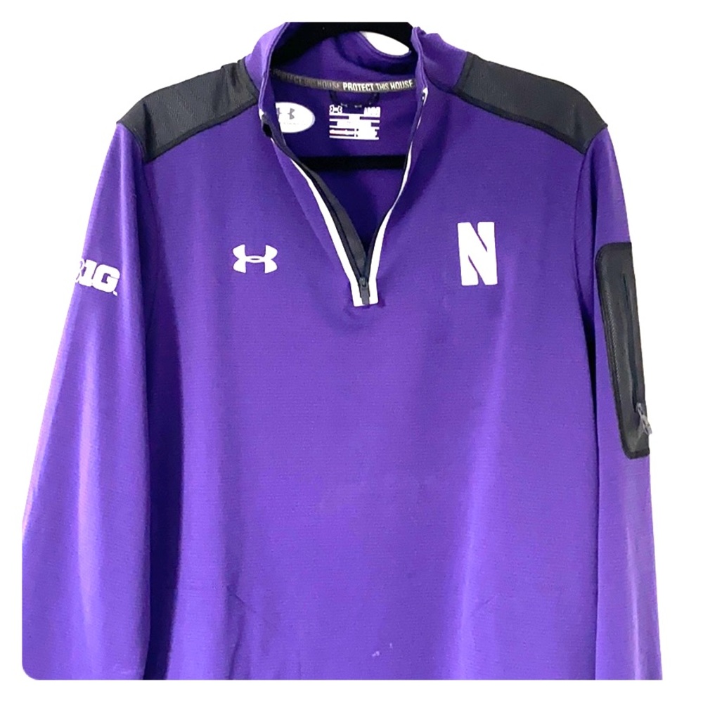 Northwestern team worn 1/4 zip pullover Size L